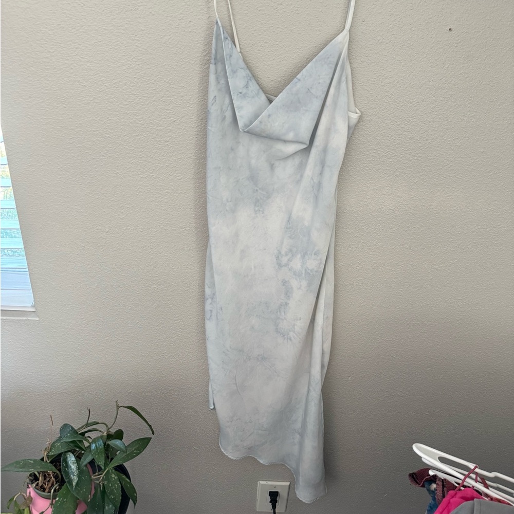 Forever 21 Cloud Print Asymmetrical Dress Size Small